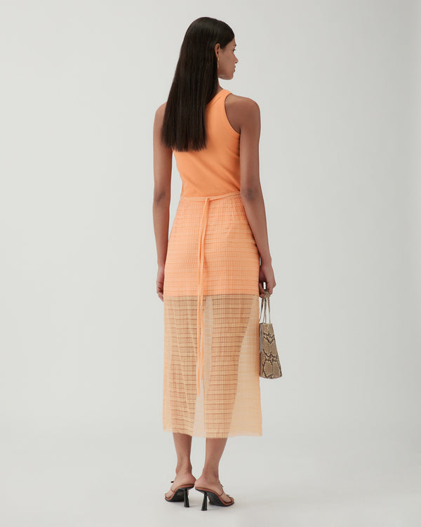 Rejina Pyo Reya Skirt Silk Blend Peach