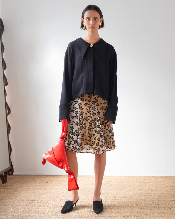 Rejina Pyo Riley Shirt Crepe Twill Viscose Black