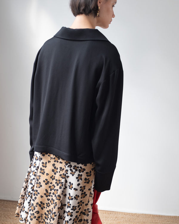 Rejina Pyo Riley Shirt Crepe Twill Viscose Black