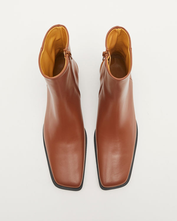 Rejina Pyo Rise Ankle Boot 30mm Leather Brown