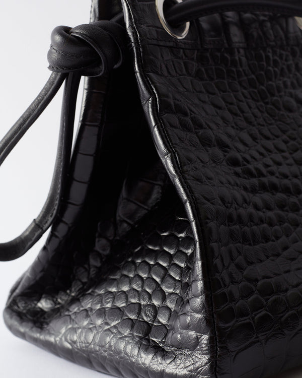 Rejina Pyo Rita Bucket Leather Embossed Black