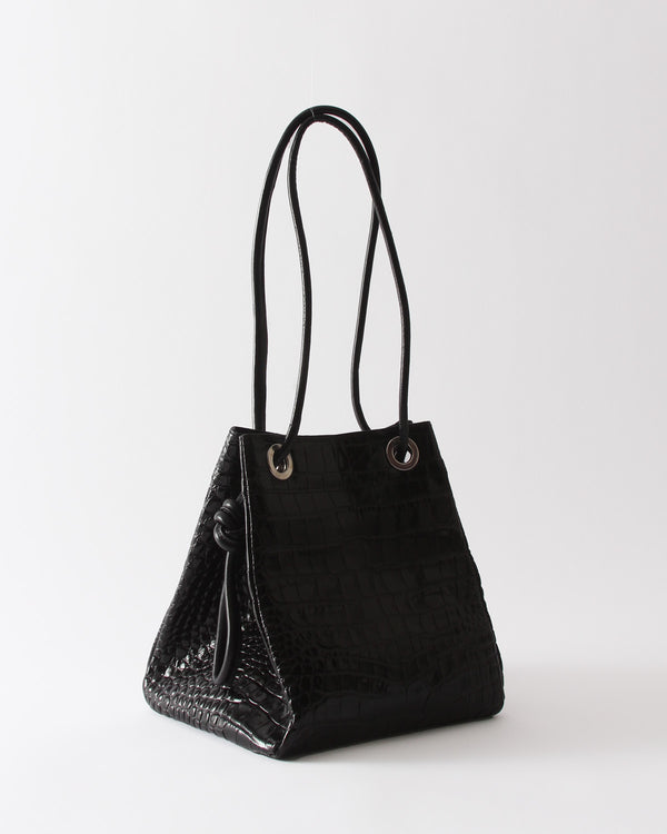 Rejina Pyo Rita Bucket Leather Embossed Black