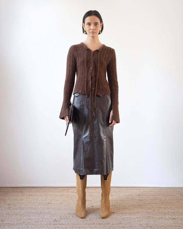 Rejina Pyo Robyn Cardigan Alpaca Brown