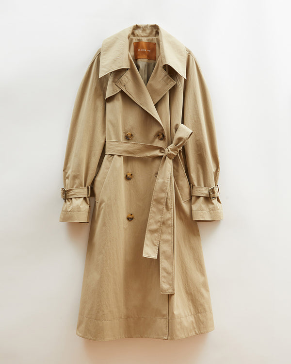 Rejina Pyo Romy Trenchcoat Cotton Blend Twill Sage