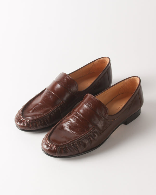 Rejina Pyo Ruched Loafer Leather Moka