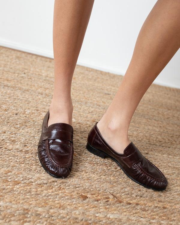 Rejina Pyo Ruched Loafer Leather Morgano