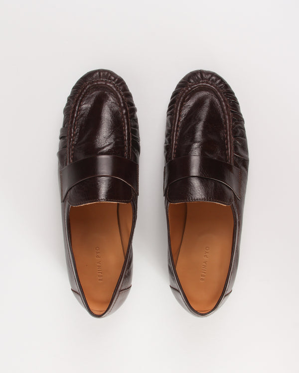 Rejina Pyo Ruched Loafer Leather Morgano