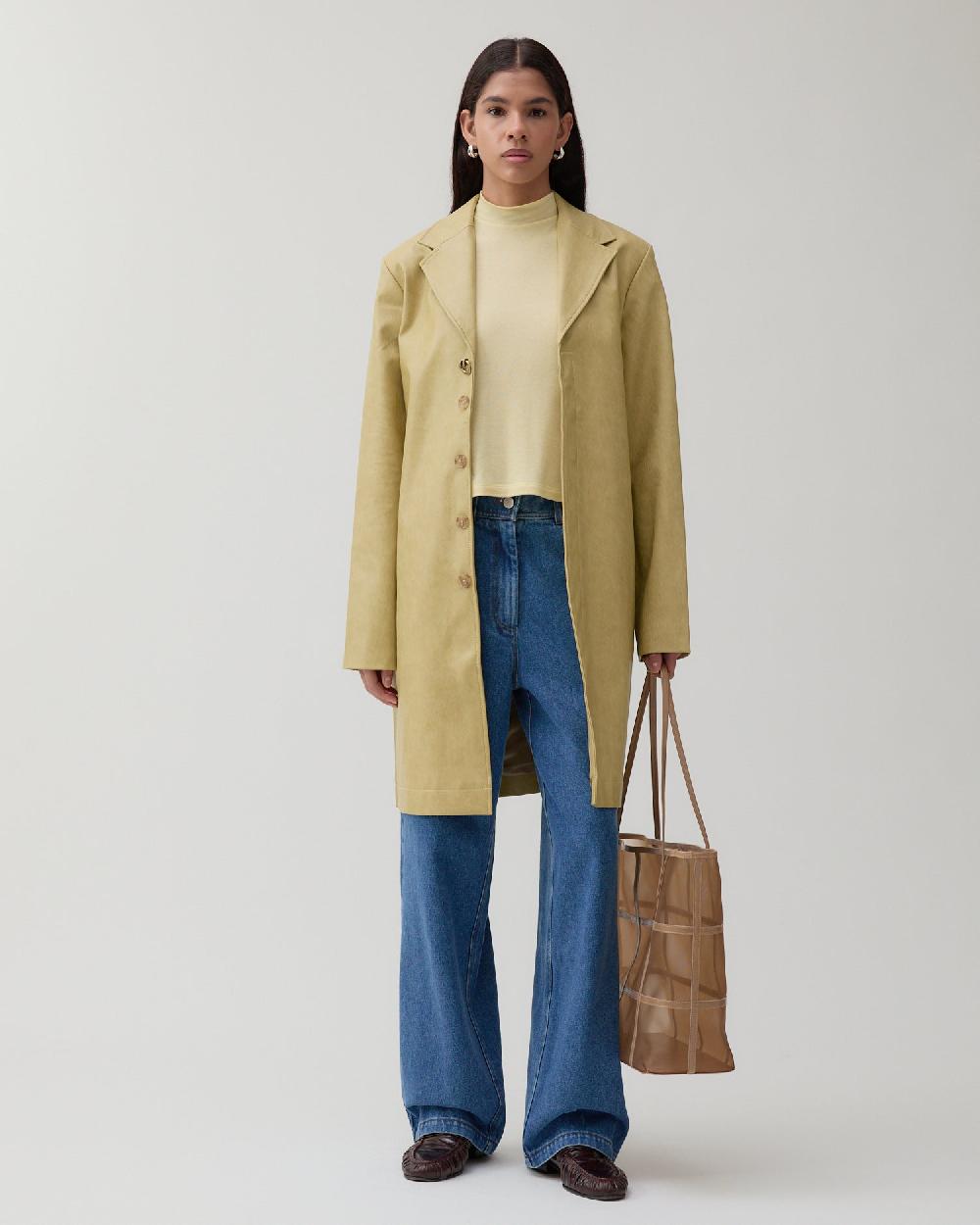 rejina pyo Samantha Jacket Faux Leather Beige