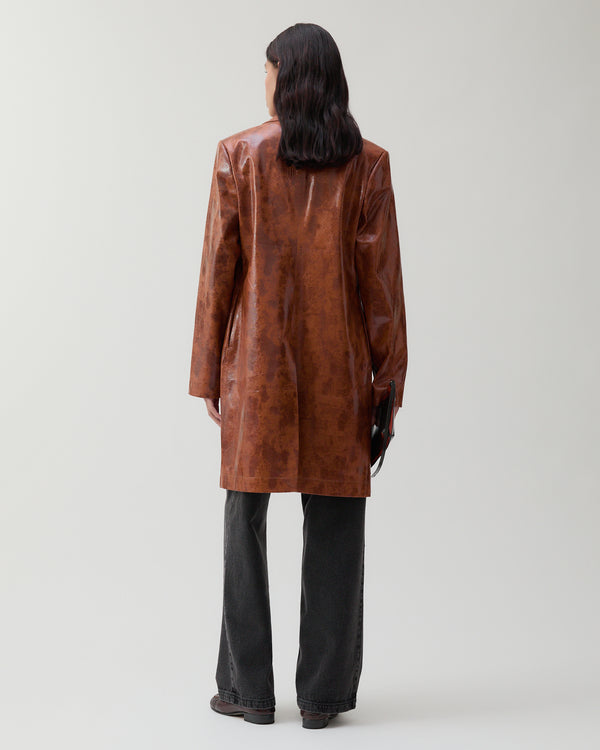 Rejina Pyo Samantha Jacket Faux Leather Brown