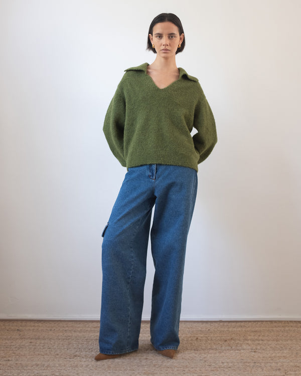 Rejina Pyo Sandy Sweater Alpaca Green
