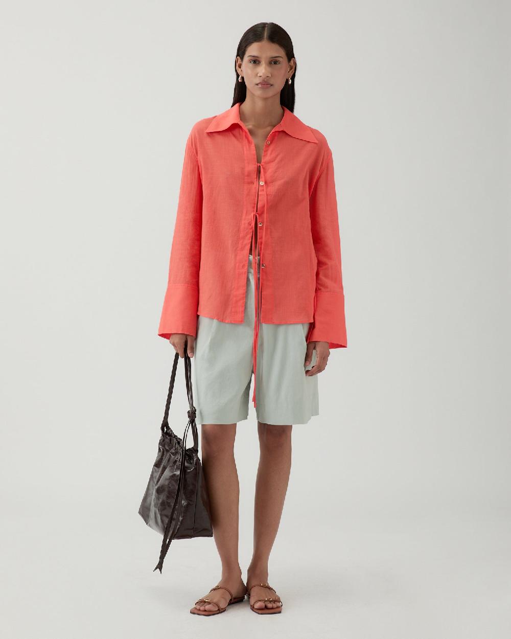rejina pyo Saskia Shirt Cotton Coral