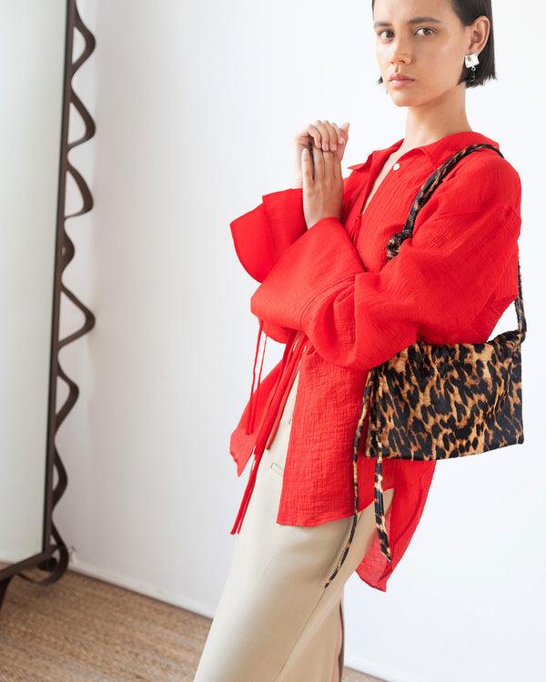 Rejina Pyo Saskia Shirt Tencel Blend Red