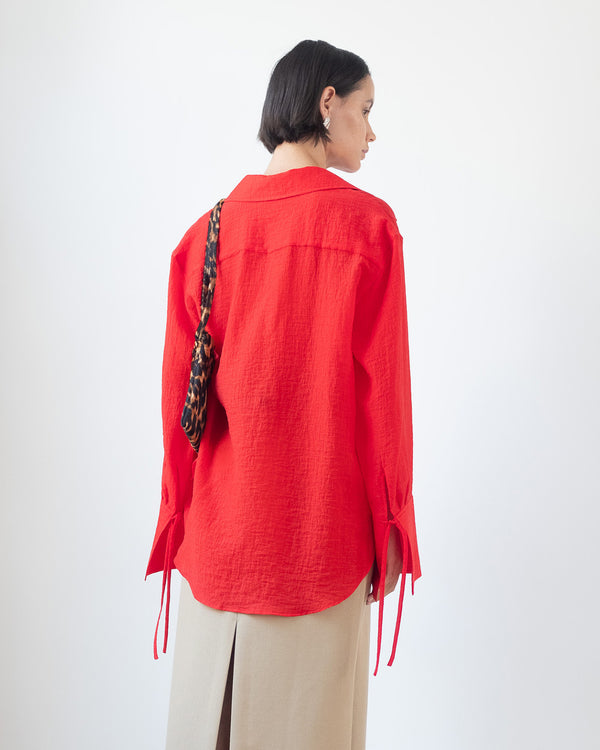 Rejina Pyo Saskia Shirt Tencel Blend Red