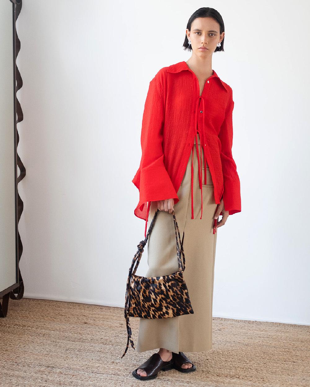 rejina pyo Saskia Shirt Tencel Blend Red