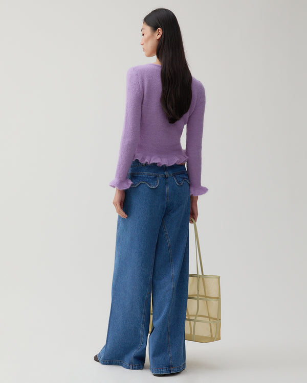 Rejina Pyo Savie Cardigan Alpaca Blend Lilac