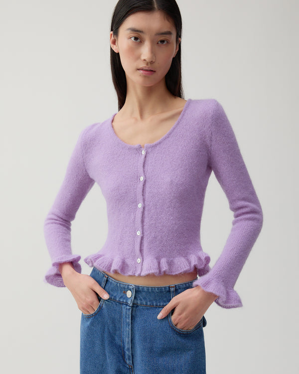 Rejina Pyo Savie Cardigan Alpaca Blend Lilac