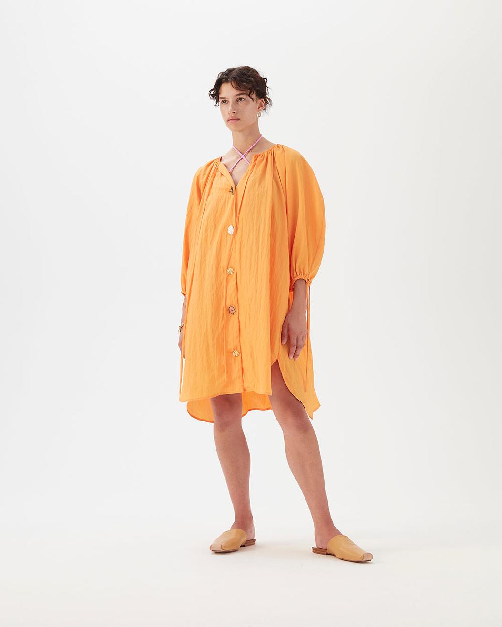 rejina pyo Scout Dress Viscose Blend Orange