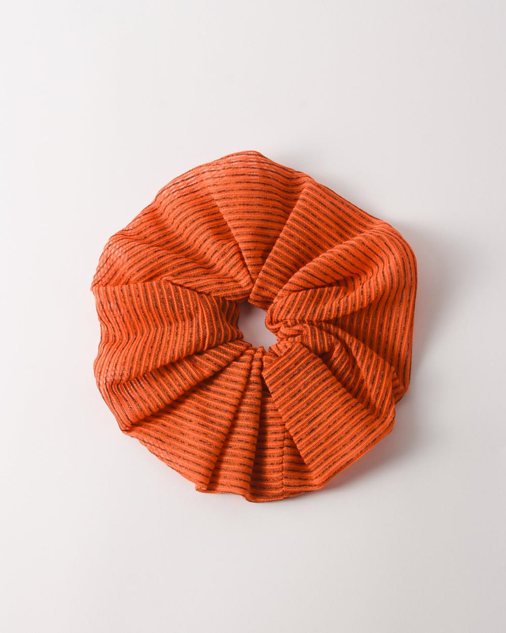 rejina pyo Scrunchie Mesh Stripe Orange