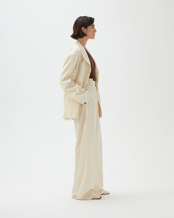 Rejina Pyo Sloane Jacket Viscose Twill Off-White