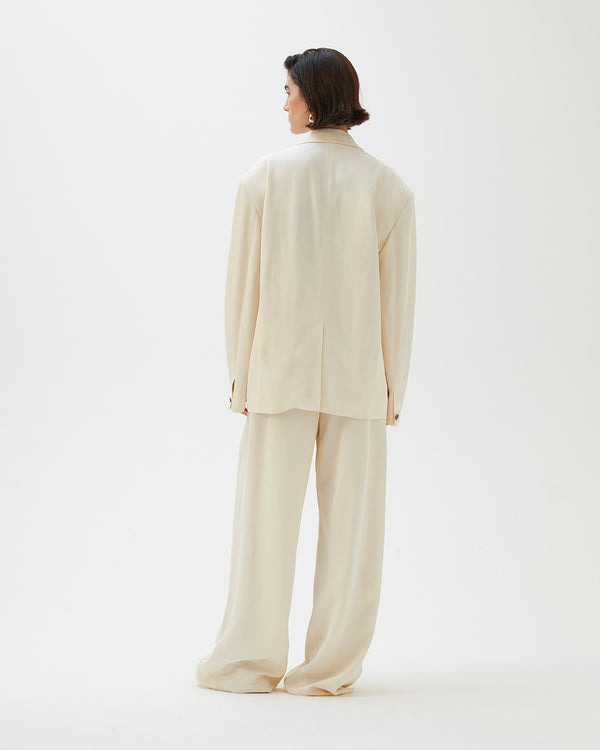 Rejina Pyo Sloane Jacket Viscose Twill Off-White