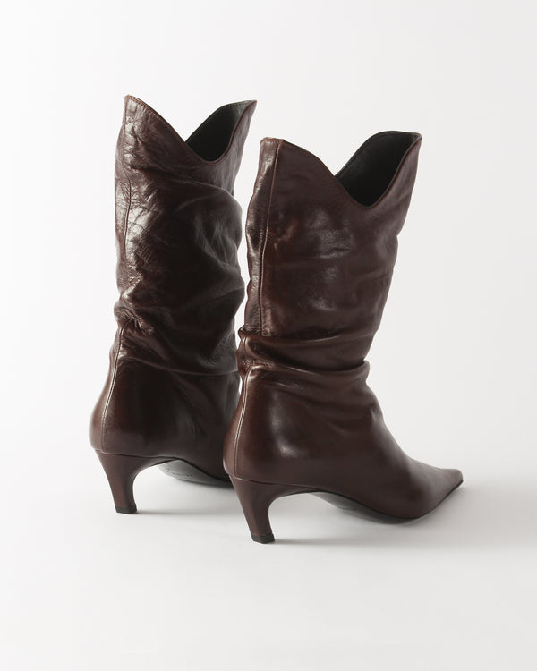 Rejina Pyo Slouchy Boot Leather Cappuccino