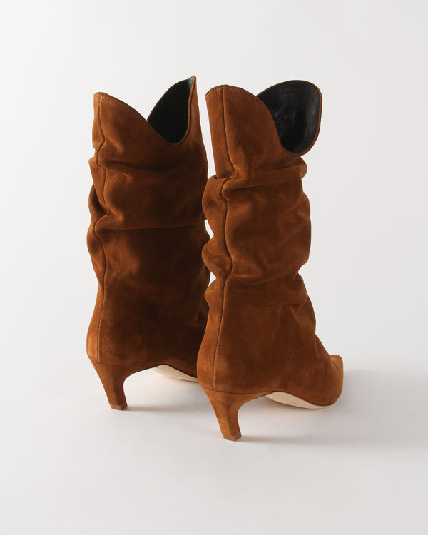 Rejina Pyo Slouchy Boot Suede Tan