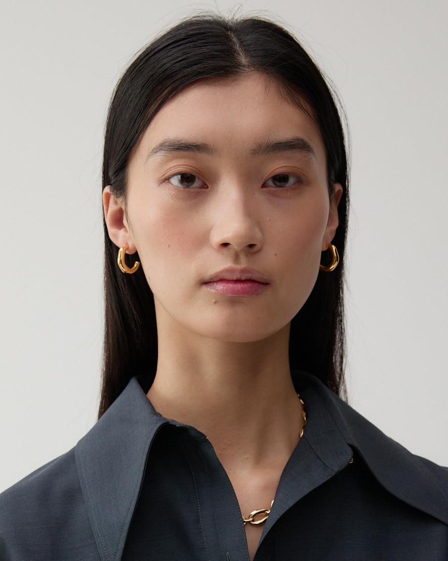 rejina pyo Small Hoops Gold Plated