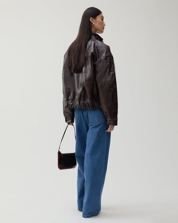 Rejina Pyo Sofie Jacket Faux Leather Burgundy