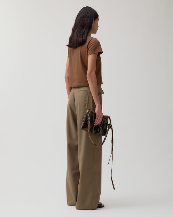 Rejina Pyo Sonia Trousers Wool Blend Olive