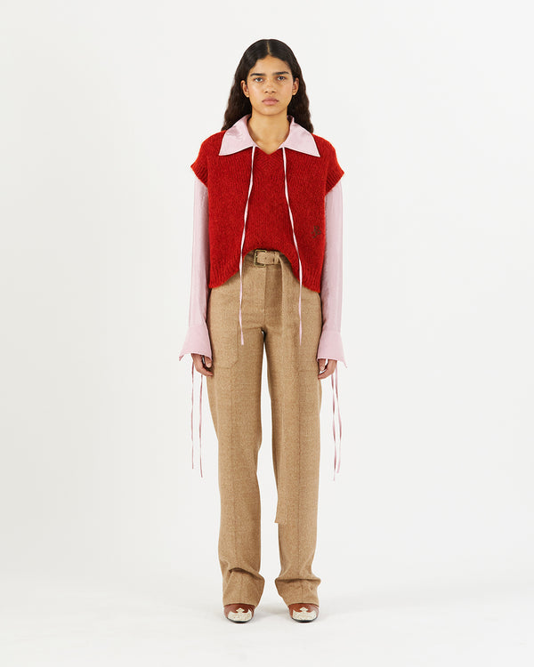 Rejina Pyo Spencer Vest Alpaca Blend Red