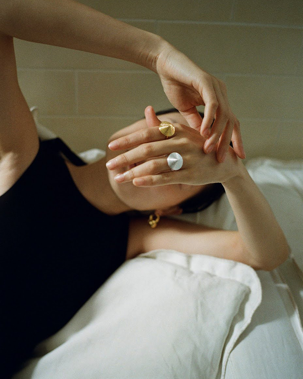 Rejina Pyo Spin Ring Gold Vermeil