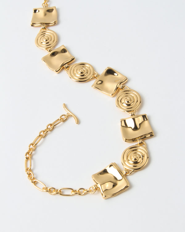 Rejina Pyo Squiggle Necklace Gold Plated