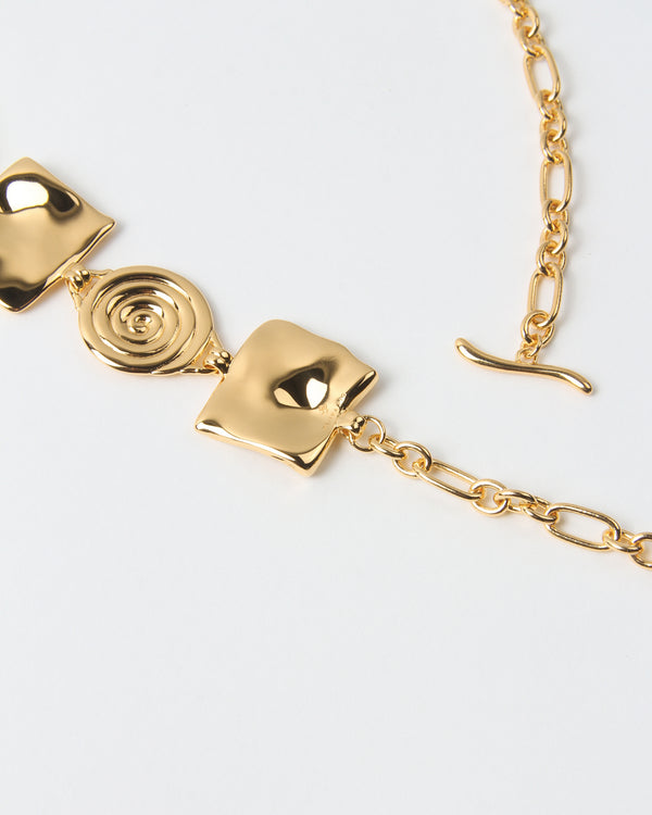 Rejina Pyo Squiggle Necklace Gold Plated