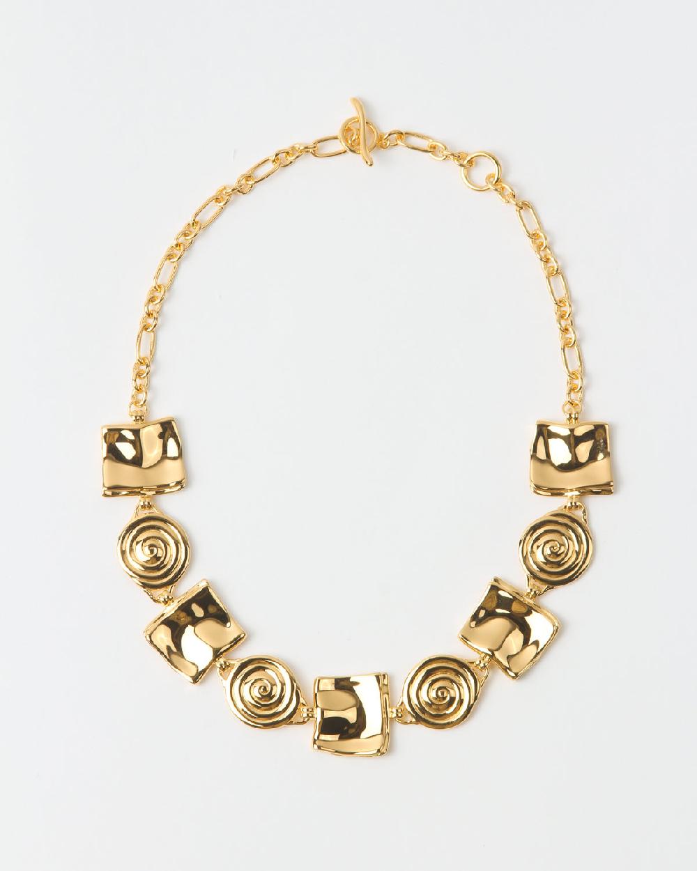rejina pyo Squiggle Necklace Gold Plated