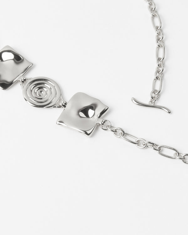 Rejina Pyo Squiggle Necklace Silver Plated