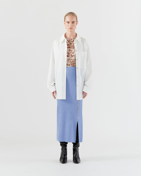 Rejina Pyo Suri Skirt Viscose Blend Blue