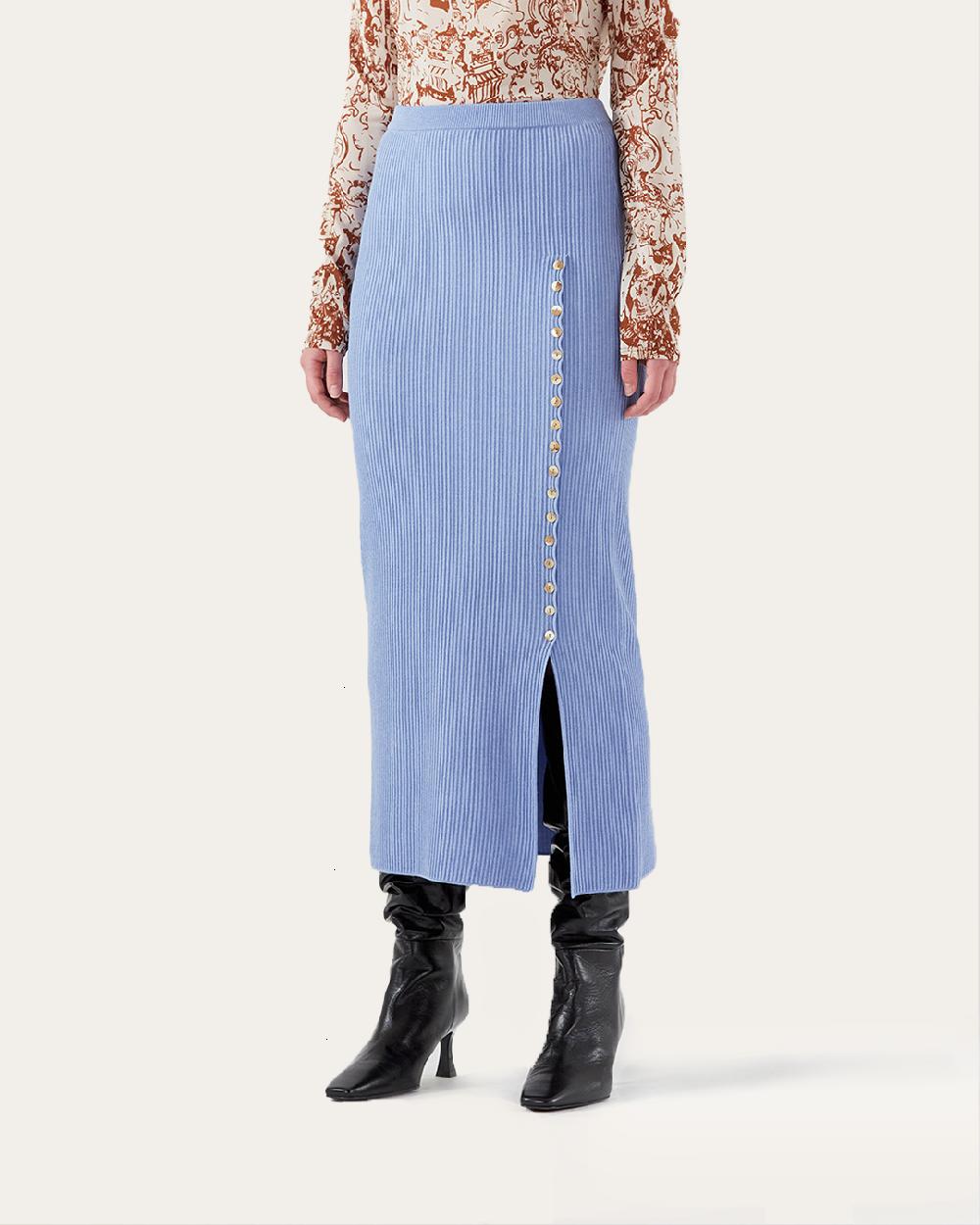 rejina pyo Suri Skirt Viscose Blend Blue