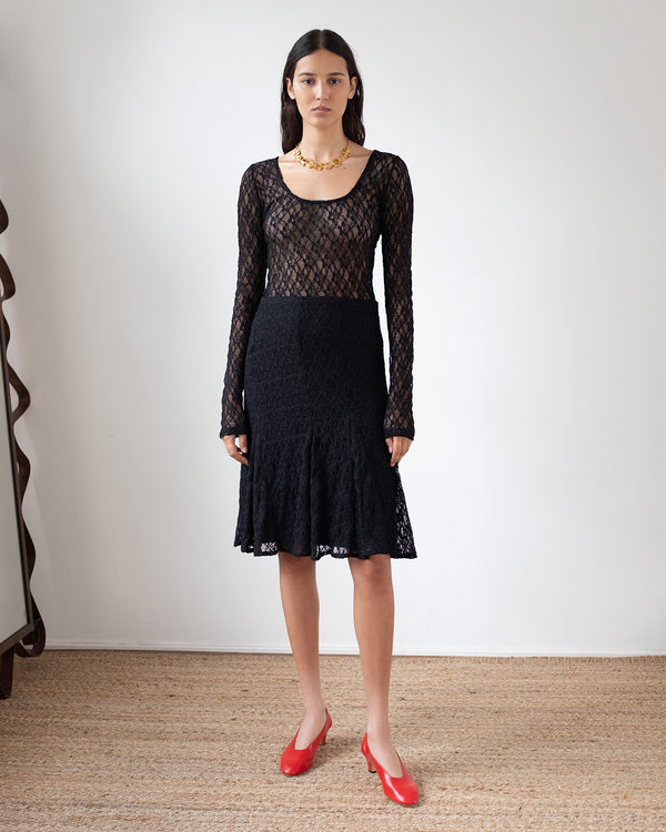 Rejina Pyo Taylor Skirt Lace Black