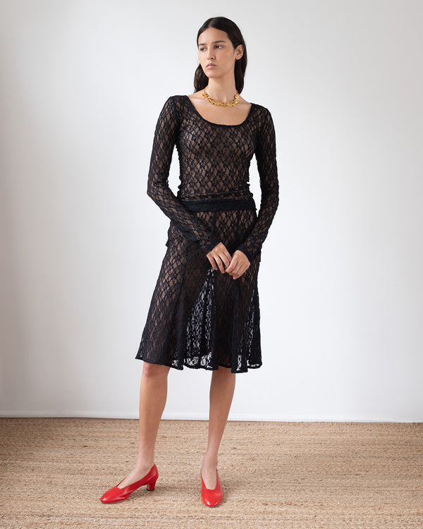 Rejina Pyo Taylor Skirt Lace Black