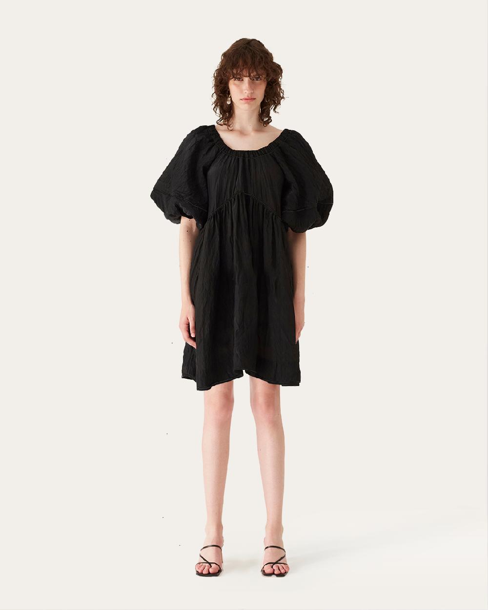 rejina pyo Terry Dress Viscose Blend Black