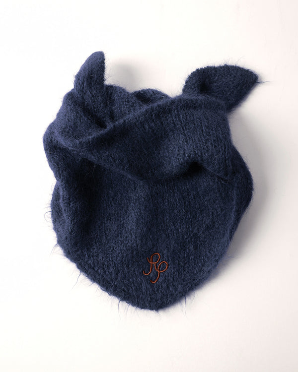 Rejina Pyo Triangle Scarf Alpaca Blend Navy