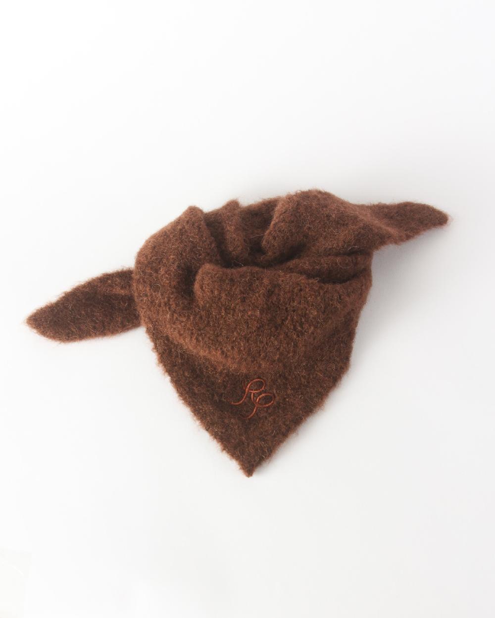rejina pyo Triangle Scarf Alpaca Brown