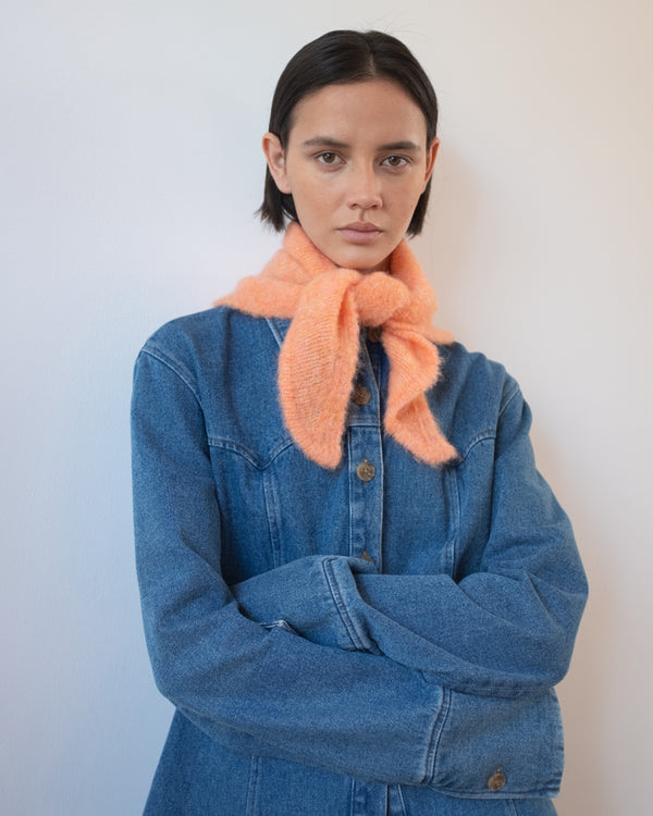 Rejina Pyo Triangle Scarf Alpaca Peach