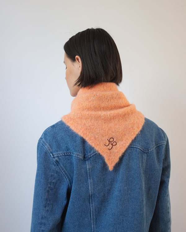 Rejina Pyo Triangle Scarf Alpaca Peach