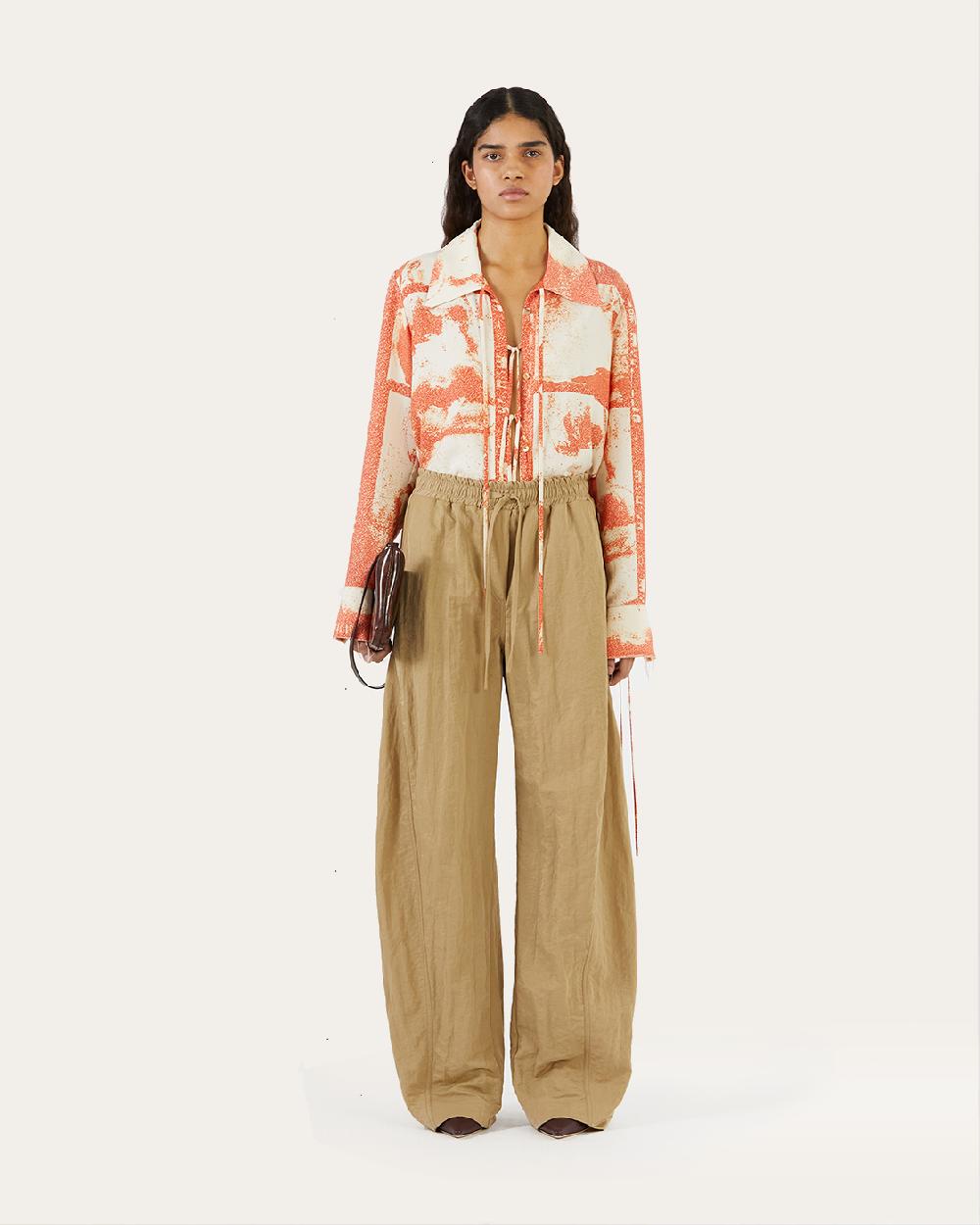 rejina pyo Una Trousers Nylon Beige