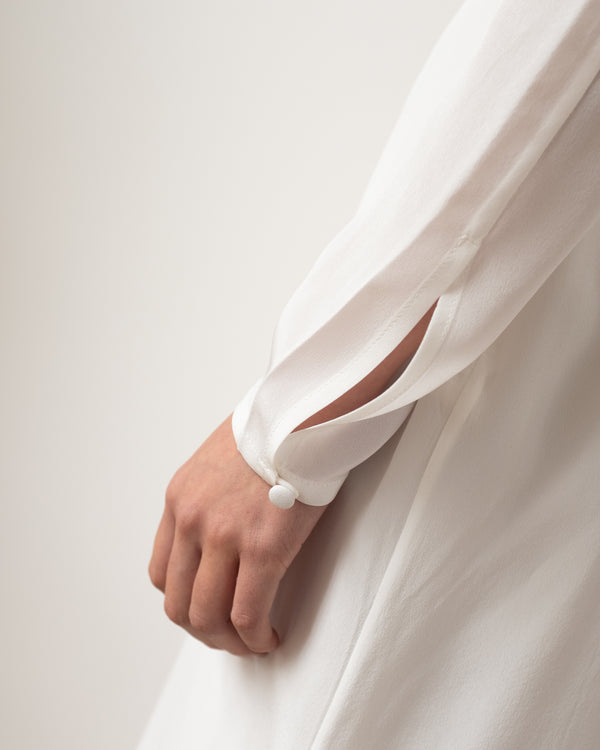 Rejina Pyo Remi Dress Silk Crepe De Chine Off-White