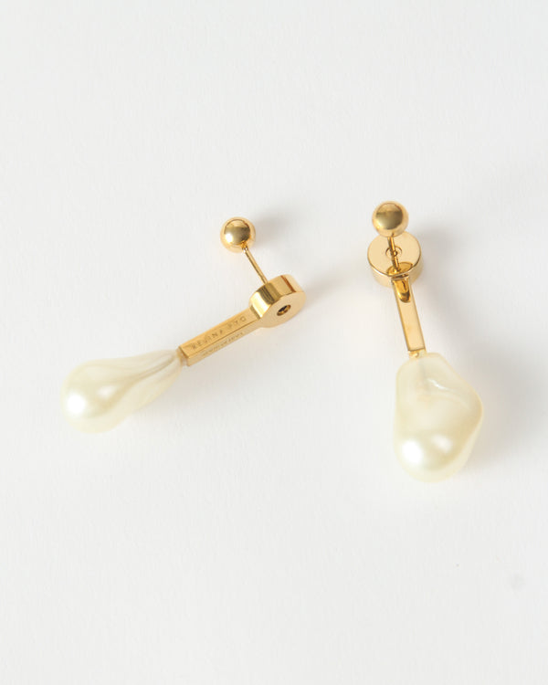 Rejina Pyo Reverse Droplet Earrings Glass Pearl Gold