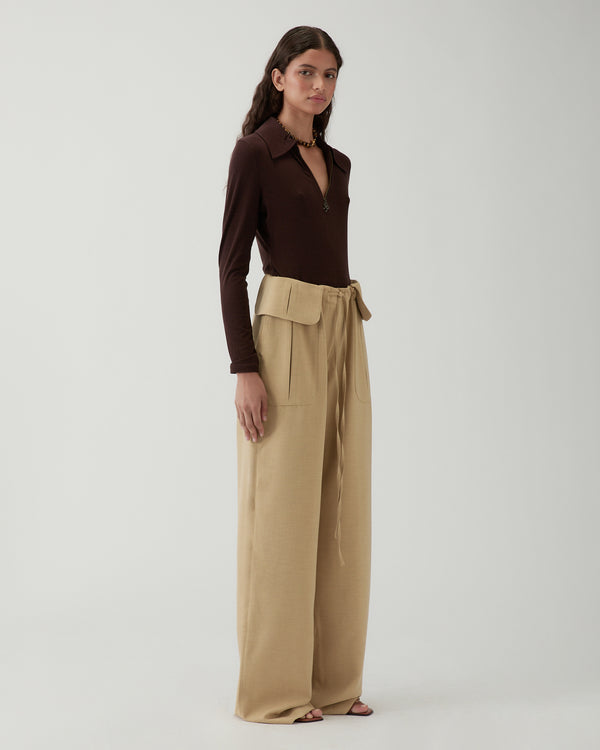Rejina Pyo Sonia Trousers Tencel Blend Suiting Beige