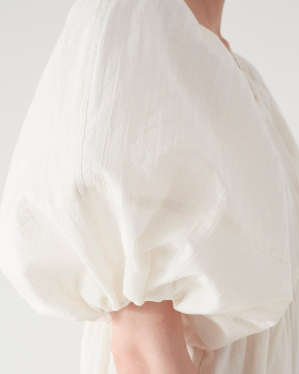 Rejina Pyo Terry Dress Cotton Blend Jacquard Off White