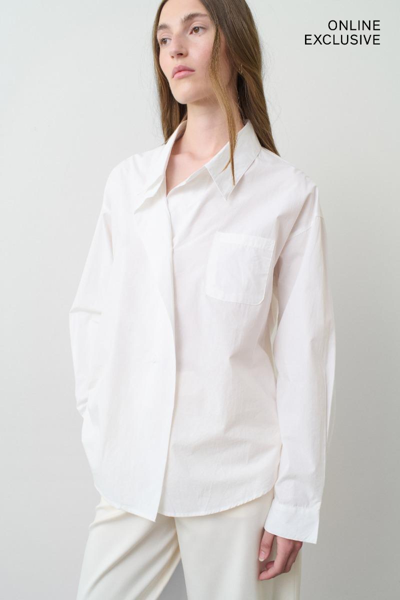 Remain Birger Christensen Asymmetric Shirt Bright White